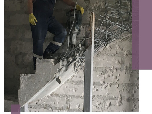 Демонтаж металлических и бетонных лестниц в Новороссийске