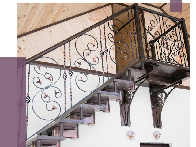 Кованые лестницы в Новороссийске от 79622 руб. под ключ