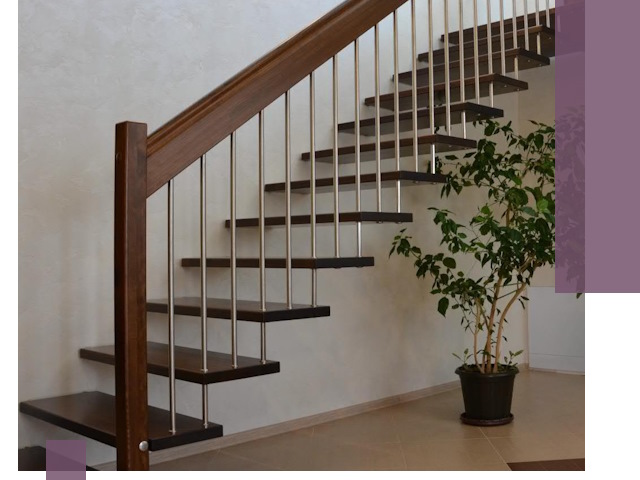 Лестницы на больцах под ключ в Новороссийске – изготовление и монтаж