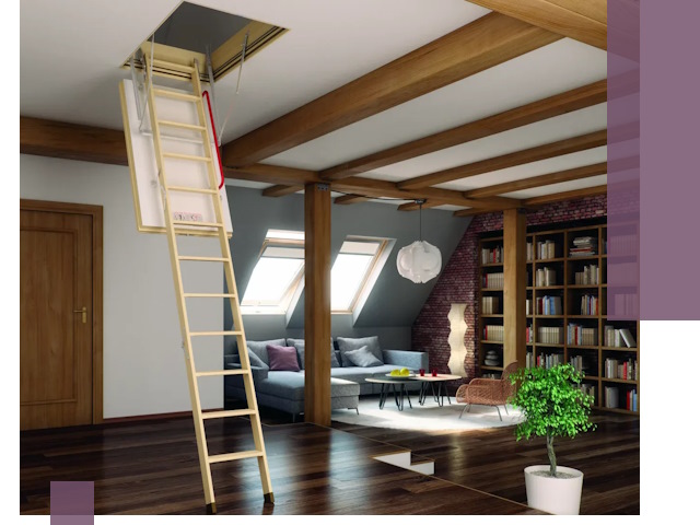 Чердачные лестницы под ключ в Новороссийске: изготовление и монтаж