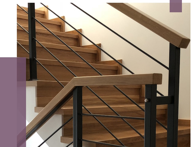 Обшивка металлической лестницы деревом в Новороссийске от 4338 руб. 
