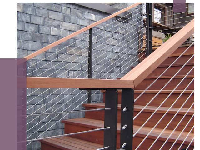 Тросовые перила под ключ в Новороссийске от 7758 руб. 