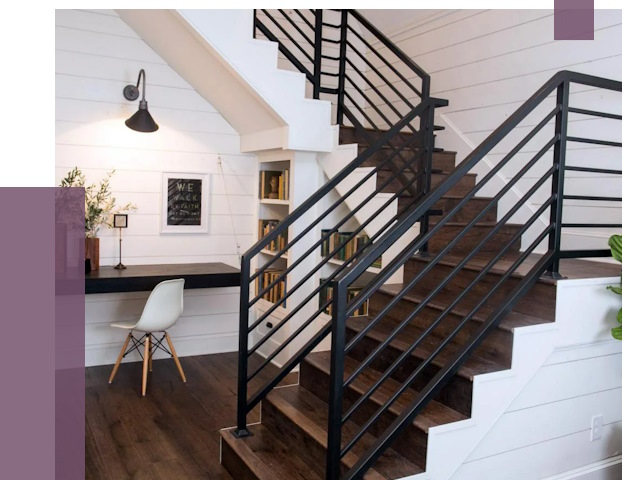 Перила для лестницы в доме в Новороссийске от 7401 руб. — ПРОЛЁТ-Нвр