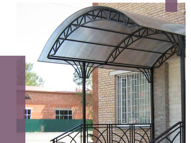 Металлические навесы и козырьки в Новороссийске от 12760 руб.