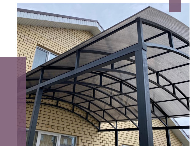 Монтаж козырьков в Новороссийске от 11484 руб. | ПРОЛЁТ-Нвр