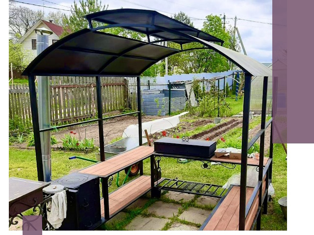 Навесы для барбекю в Новороссийске: изготовление, монтаж и демонтаж