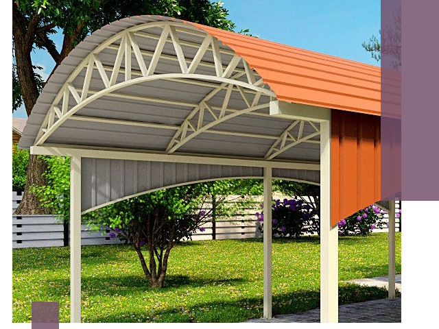 Навесы из профнастила под ключ в Новороссийске — установка и монтаж