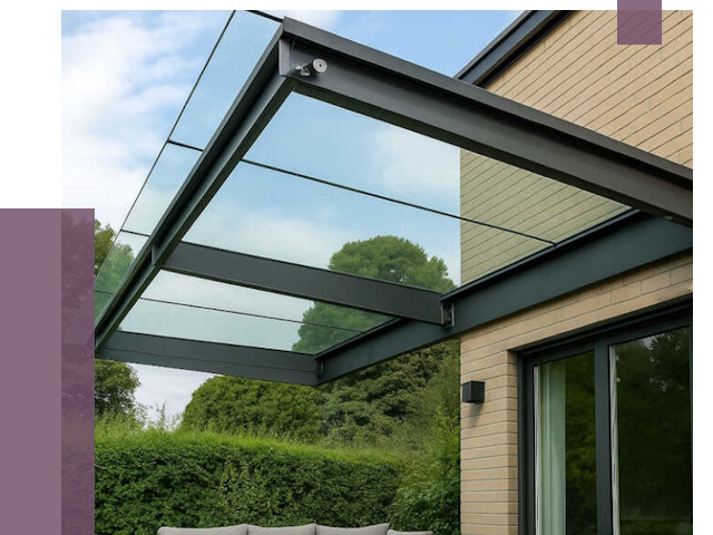 Стеклянные навесы и козырьки в Новороссийске от 12250 руб.