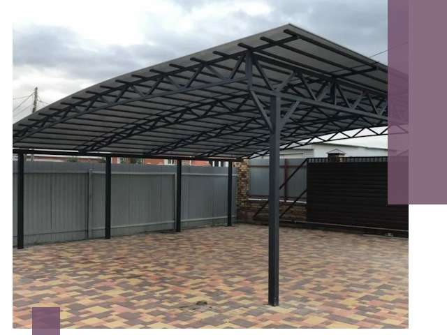 Металлические навесы под ключ в Новороссийске — изготовление и монтаж