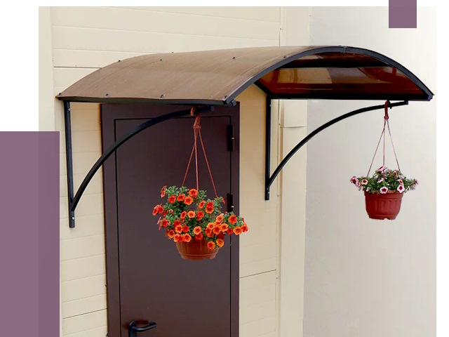 Козырьки над входом в Новороссийске от 14802 руб.  | ПРОЛЁТ-Нвр