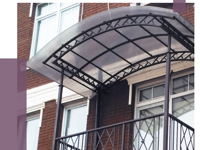 Козырьки над балконом в Новороссийске от 8626 руб. | ПРОЛЁТ-Нвр