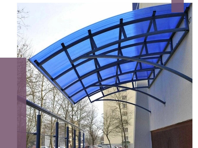 Козырьки из поликарбоната в Новороссийске от 4287 руб. под ключ | ПРОЛЁТ-Нвр