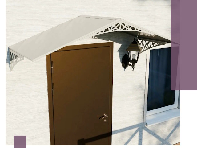 Металлические козырьки на входы и террасы в Новороссийске