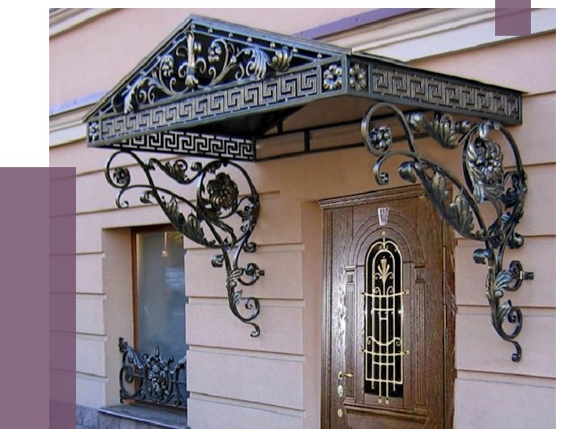 Кованые козырьки в Новороссийске под ключ от 12709 руб. — ПРОЛЁТ