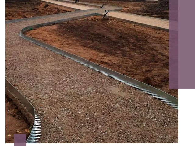 Металлические бордюры под ключ в Новороссийске — изготовление и монтаж