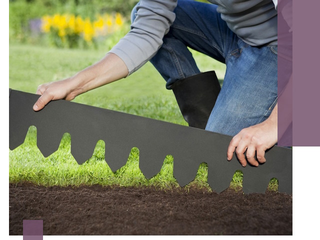 Металлические бордюры для газона в Новороссийске — изготовление и монтаж