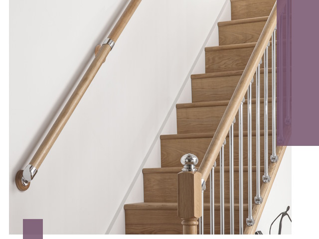 Пристенные поручни из стали и нержавейки под монтаж в Новороссийске